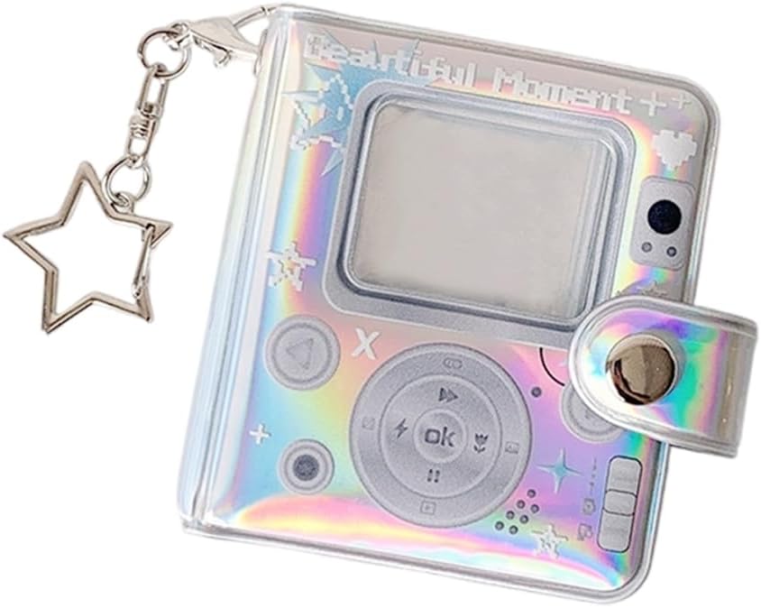 Photocard Binder Album Minis Photo Photocard Binder Minis Card Books Holder with Keychian 32 Pocket for