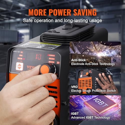 Image of VEVOR Stick Welder, Mini and Portable 140Amp 2 in 1 ARC /Lift Tig Welder Machine, ARC Welder with Hot Start /Arc Force /Anti-Stick, IGBT Inverter Portable MMA Welder Machine, 110V