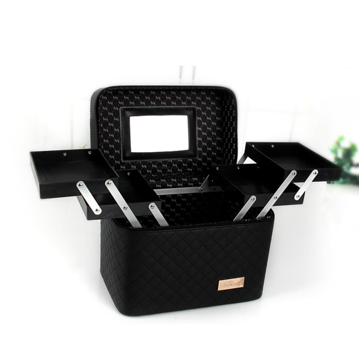 FOMIYES 2couche Organisateur Maquillage Voyage Compartiments Pochette Rangement Cosmétiques Portable Trousse Maquillage Transportable