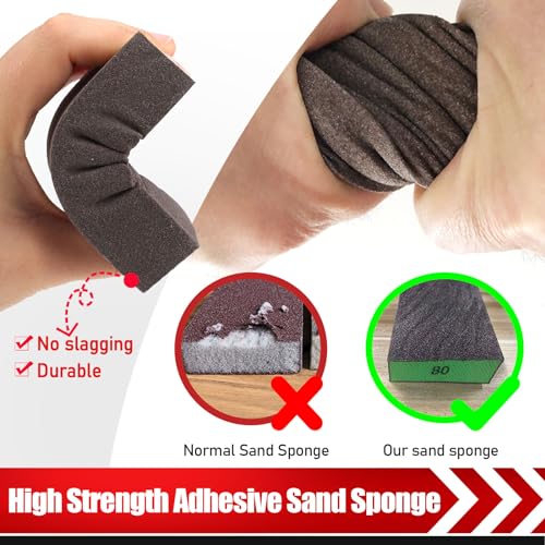 image for BOSHCRAFT 18 Pack Sanding Sponge, Washable and Reusable Sanding Block 