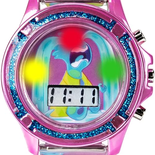 Disney Elemental Wade Kids' Watch – Luminous Water-Themed LED Display, Wade Ripple Purple Strap, Educational & Water-Resistant, Tin Box Included3