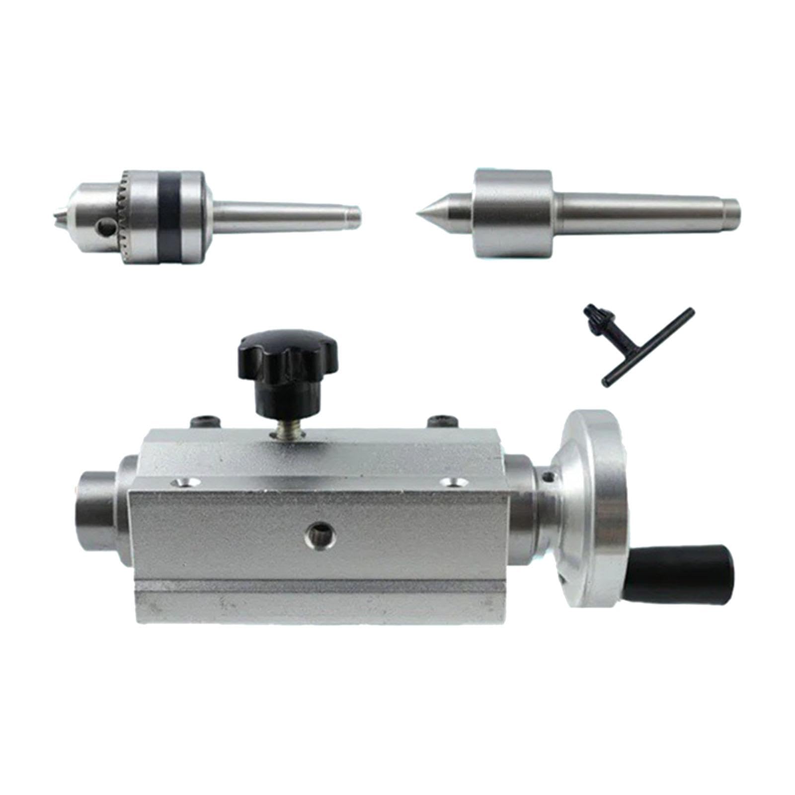 Drill Tailstock B12 Beadmaschine Revolving Centre Mini Drehbank Zubehör Aluminiumlegierung für Heimwerkstatt