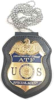 し*る様 ポリスバッジ　ATF ホルダー付き Amazon.co.jp: ポリスバッジ ATF アルコール・タバコ・火器及び爆発物