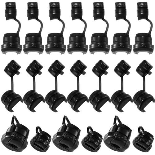 Fielect 40Pcs Round Strain Relief Bushing 6N-4 4N-4 Round Cable Wire Strain Relief Bush GrommetElectric Cable Protection Cord Buckle