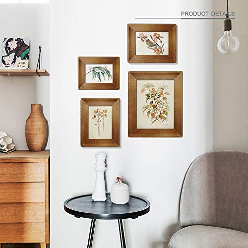 Icheesday Picture Frame 5X7 Inch,Rustic Wood Photo Frames With Real Glass,Wall Hanging And Tabletop Standing,Vertical Or Horizontal Display (Brown) #TOP6