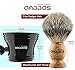 Anbbas Badger Shaving Brush,Stand,Shaving Soap and Bowl,Straight Razor with Bag,10pcs Blades,7in1 Kit for Men Close Shave