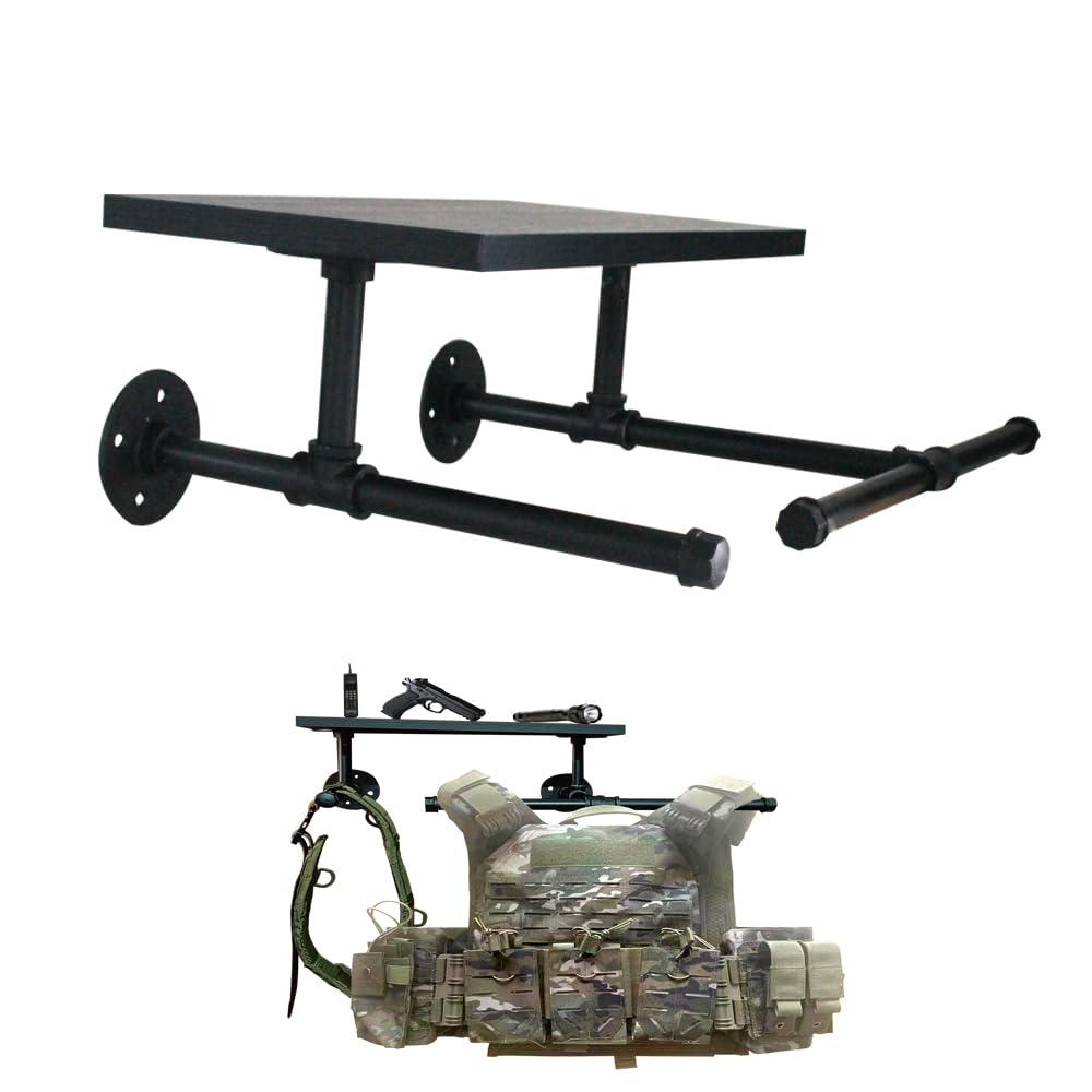 IMCCSPTP Police Gear Rack,Heavy-Dut Body Armor Stand,Tactical Gear Wall Moun,Upgraded Tactical Gear Stand Be Suitable for Helmet? Vest ?Belt (Black)