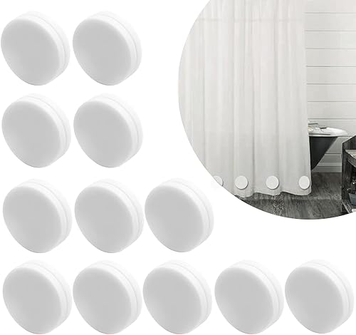 Miniatura 1 de WaterLuu 24 piezas de pesos magnéticos fuertes para cortina de ducha, imanes resistentes al agua, evitan que el forro de cortina se vuele, funciona