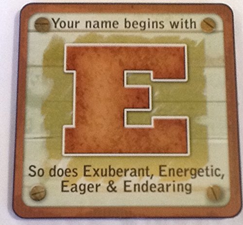 Personalised Cuppa Coasters Initial E gents