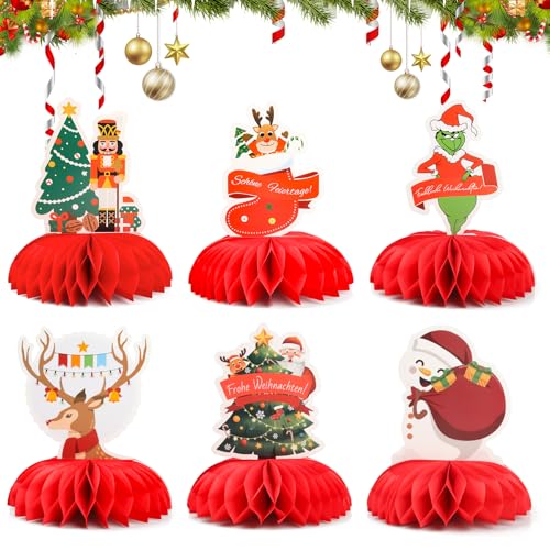 6er-Set Weihnachtsdeko für den Tisch aus Papier: Faltbare 3D...
