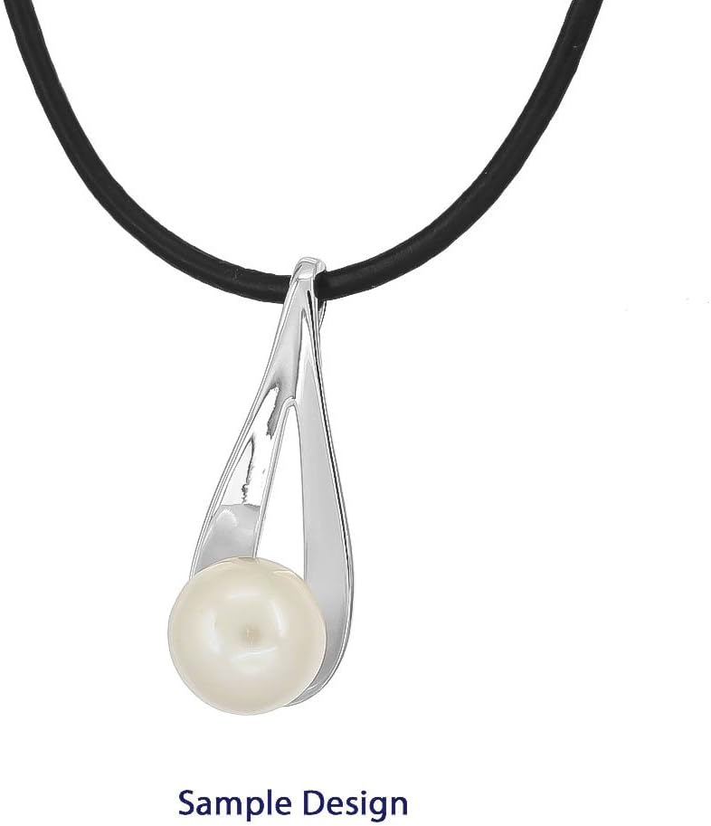egemmall Sterling Silver Treadrop Pendant Bail Pearl/Bead Holder Mount For DIY Jewelry Pendant