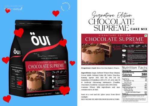 Image of OUI Signature Edition Chocolate Supreme Cake Mix I Egg-Based Recipe I Instant Cake Mix Powder | 1kg