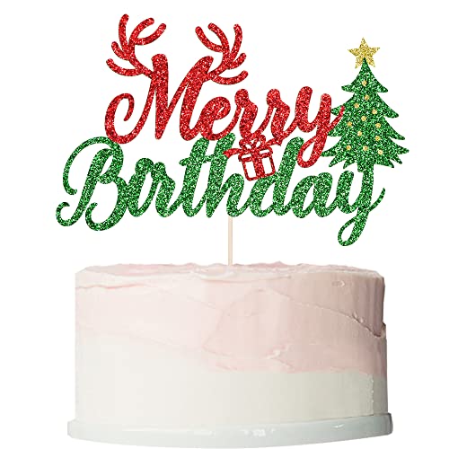 Merry Christmas Cake Topper，New Years Eve Xmas...