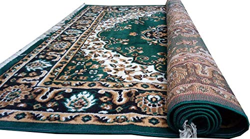 Image of Home Decore Acrylic Carpet for Your Living Room & Drawing Room Aywhere in Your Home (150x210 Green Colour)- 5x7 Feet