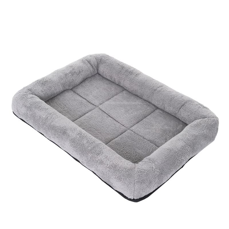 ZOOPLUS Kuschelkissen für Hundeboxen | Formstabiles Kissen aus weichem Teddyplüsch | Dicker Rand & Liegeflächen-Polsterung mit Steppung | ideal für Transportboxen & Transportkäfige (XL)