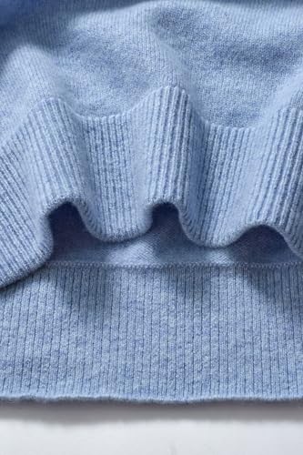 Image of JENNIE LIU Women's 100% Pure Cashmere Long Sleeve Pullover V Neck Sweater