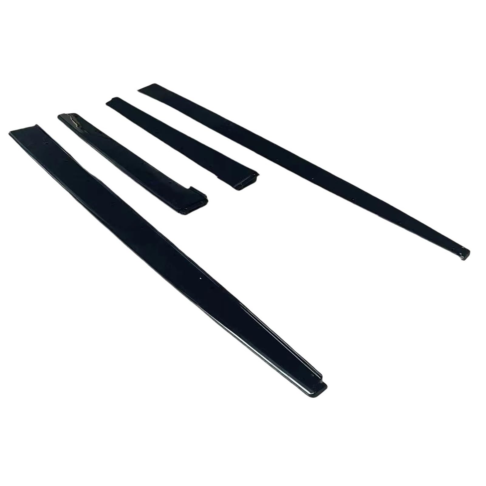 Jupes Latérales pour BMW Série 3 F30 F31 2012-2018 Bas Caisse ABS 4 Pièces Kit Carrosserie Noir Brillant avec Diffuseur Spoiler Et Séparateurs Pare-Chocs
