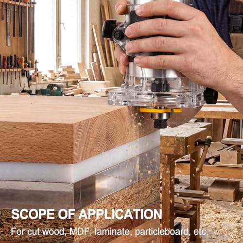 MEANLIN 1/4" Shank Slot Cutter Router Bit Set with Router Collett, 6 Size Cutting Thick: 5/64", 3/32", 1/8", 5/32", 3/16", 1/4" by MEANLIN MEASURE - Image 6