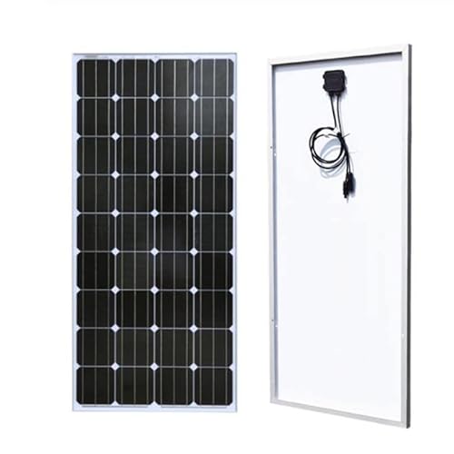 Solar Panel 30MM Thickness Aluminum Frame Glass Solar Panel Solarpanel Solarmodul Wasserdichtes Solarpanel Solarzelle Kit für Wohnmobil, Wohnwagen, Balkon, Gartenhäuser,100W Cover