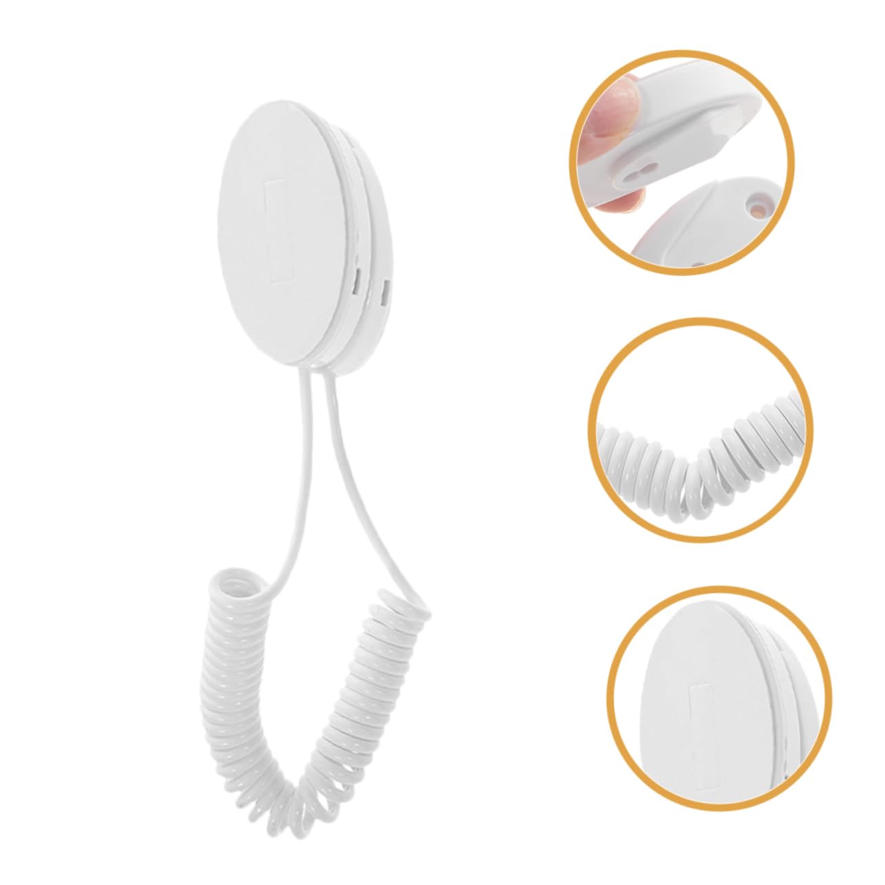 HOOTNEE Remote Holder 4pcs Coiled Tethers Anti-Lost Rope Hook Security Cable Leash for Easy Access