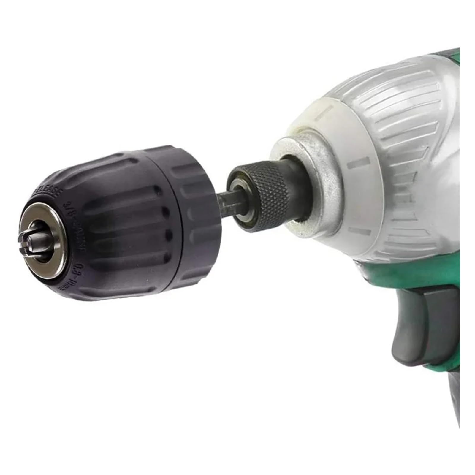 Convertitore for mandrino autoserrante da 0,8-10 mm Adattatore for cambio rapido con filettatura 3/8"- 24UNF Attacco esagonale 1/4"(1PC(0.8-10mm))