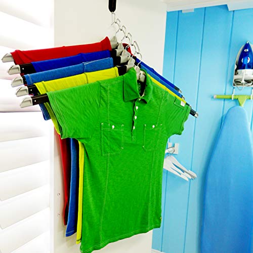 Clothes Drying Rack - Laundry Butler 5 Hanger Deluxe Set - Energy and Space Saving Design
