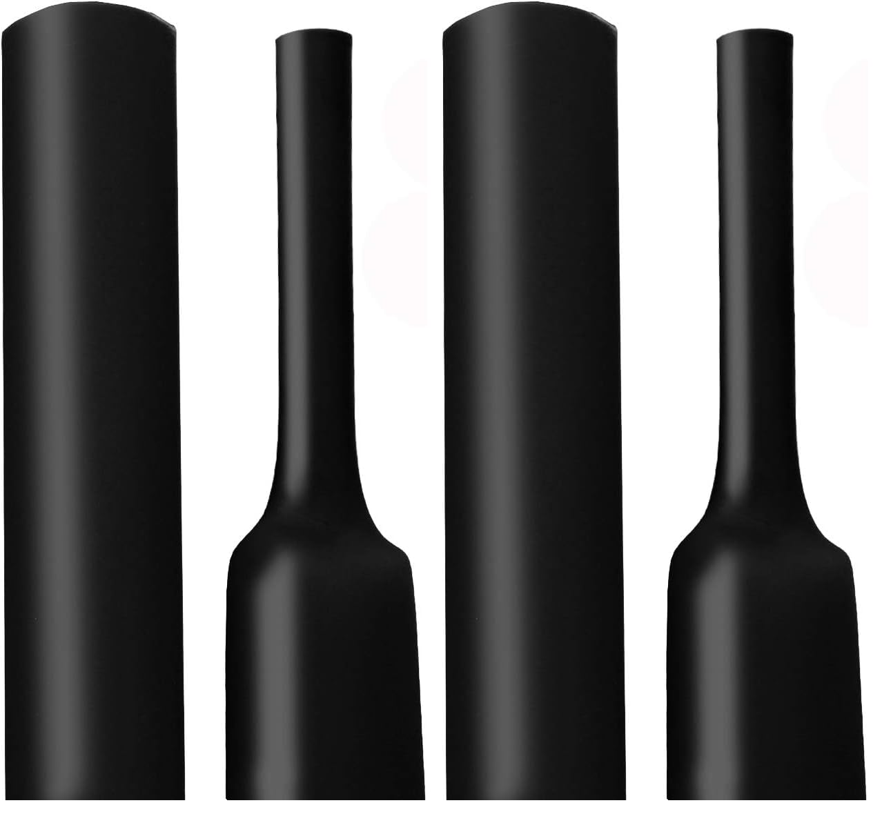 XHF UL Listed 1-1/2 Inch (39mm) 3:1 Waterproof Heat Shrink Tubing Marine Grade Wire Cable Adhesive Lined Tube Insulation Seal Against Moisture Corrosion and Air Leakage, 4 Ft Black (Pack of 2)