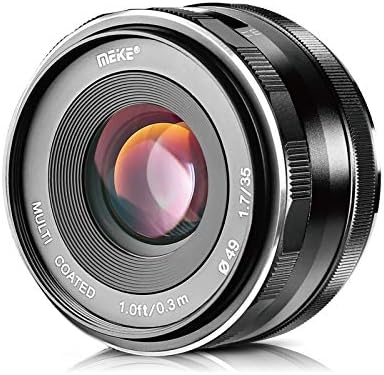 Meike 35mm F1.7 Large Aperture Manual Focus Prime Fixed Lens APS-C Compatible with Sony E-Mount Mirrorless Cameras NEX 3 3N NEX 5R NEX 6 7 A6600 A6400 A5000 A5100 A6000 A6100 A6300 A6500 A3000
