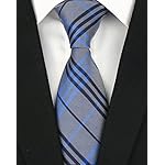 Kihatwin Men's Gingham Check Stripe Ties Pattern Business Formal Designer Neckties 3.15" - Image 4