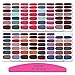 SILPECWEE 14 Sheets Self-Adhesive Nail Polish Strips Wraps Tips and 1Pc Nail File Solid Color Nail Art Decals Manicure Stickers Set for Women