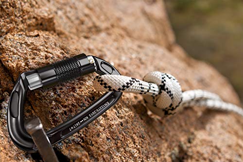 Storesum Uiaa Certified Climbing Carabiner -3 Pack 24Kn (5400 Lbs) Carabiner Heavy Duty Locking Carabiner Clip Climbing Gear For Rock Climbing Gear,Camping,Climbing Equipment,Large Carabiner #TOP6