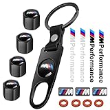 UBERMing Autoreifen Ventilkappen Set 4 Stück Reifenmarkierer Ventilkappen mit Dichtungen für Auto Ventil 4 Performance Sticker 3 Plakette Aufkleber Geeignet für Auto SUV Fahrrad Motorrad