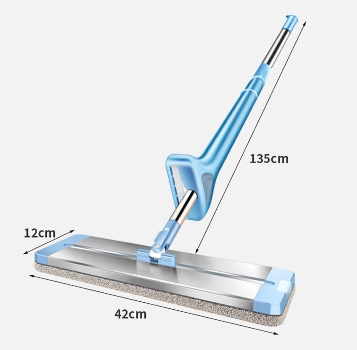 Trapeador De Piso Fregona Limpiadora De Suelos, Exprimidor para Lavar El Hogar Y La Cocina, Cabezal De Aluminio, Giratorio, para Secar Ventanas De La Casa Trapeador De Limpieza