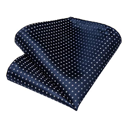 Image of DiBanGu Plaid Ties for Men Silk Checkered Necktie and Pocket Square Cufflinks Tie Clip Set with Gift Box for Wedding Business