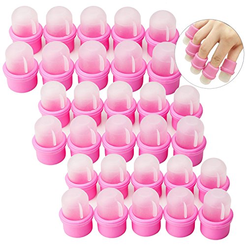 30pcs Nails Art and Manicure Tools Set/Kit/Lot With Acetone Resistant Soakers/Soak Off UV Gel Polish/Varnish Removers/Removing Trays/Soaking Fingers Cups