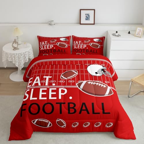 Image of Feelyou Football Bedding Set Full Size for Kids Teens