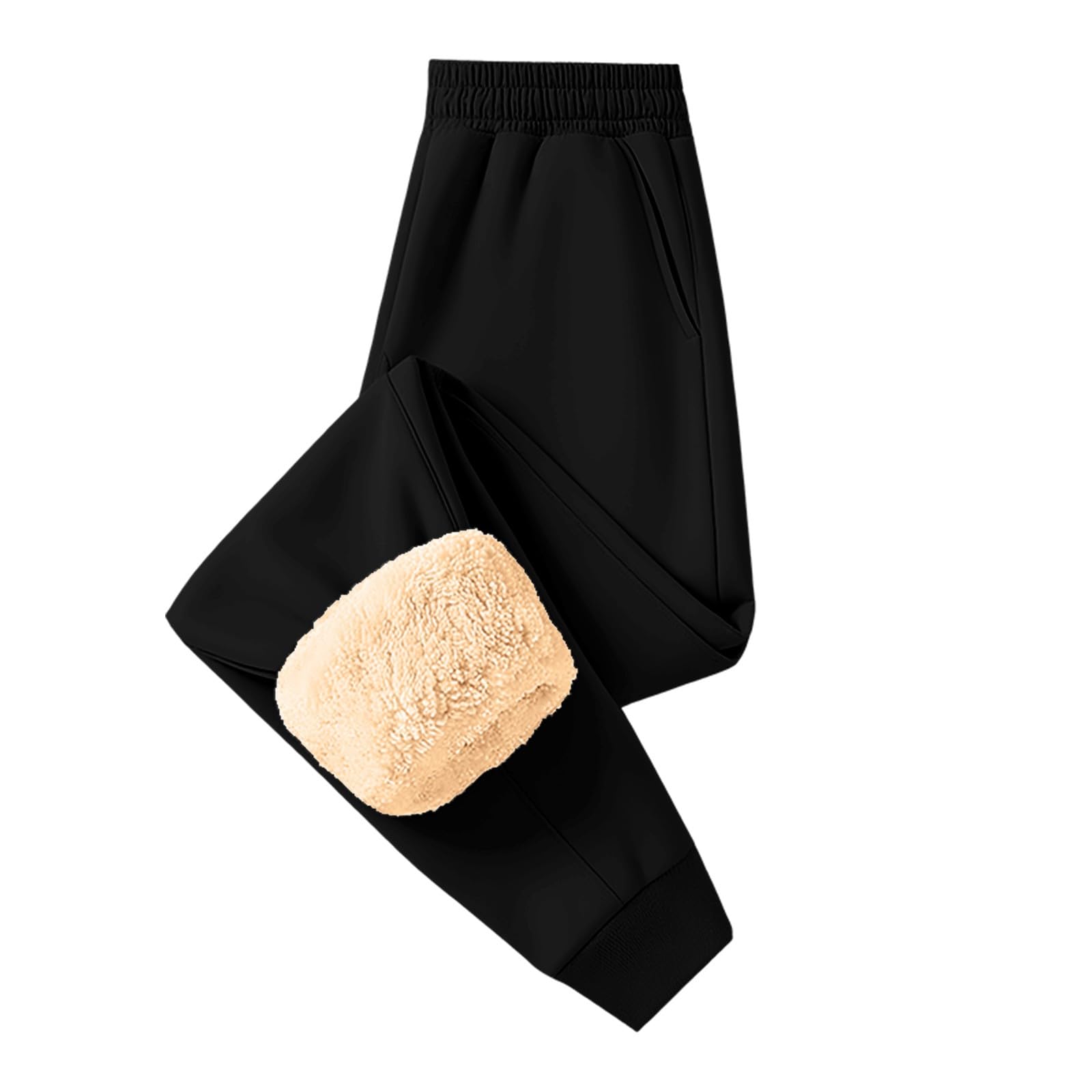 Pantalones de pana para niños, con forro polar, pantalones cálidos para invierno, cintura elástica, casuales, cómodos, pantalones de correr, clásicos, lisos