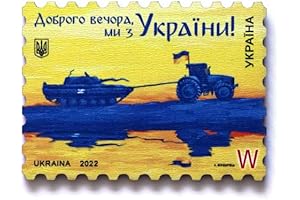 Commemorate Ukraine's Resilience with a Collectible Fridge Magnet: Postage Stamp Good Evening...