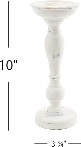 Miniatura 3 de Simple Elements - Portavelas rústico de madera de pino envejecido, portavelas decorativo para decoración del hogar, bodas, comedores, fiestas, 3