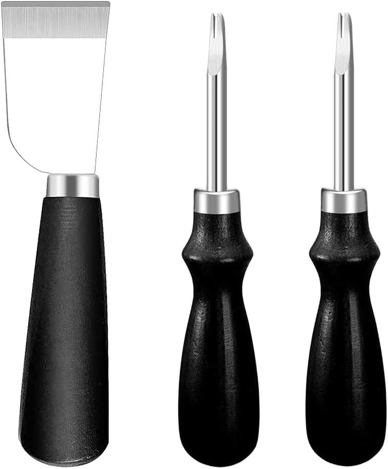 3 Pcs Leather Craft Tools Kit, Leather Knife, Leather Cutting Knife