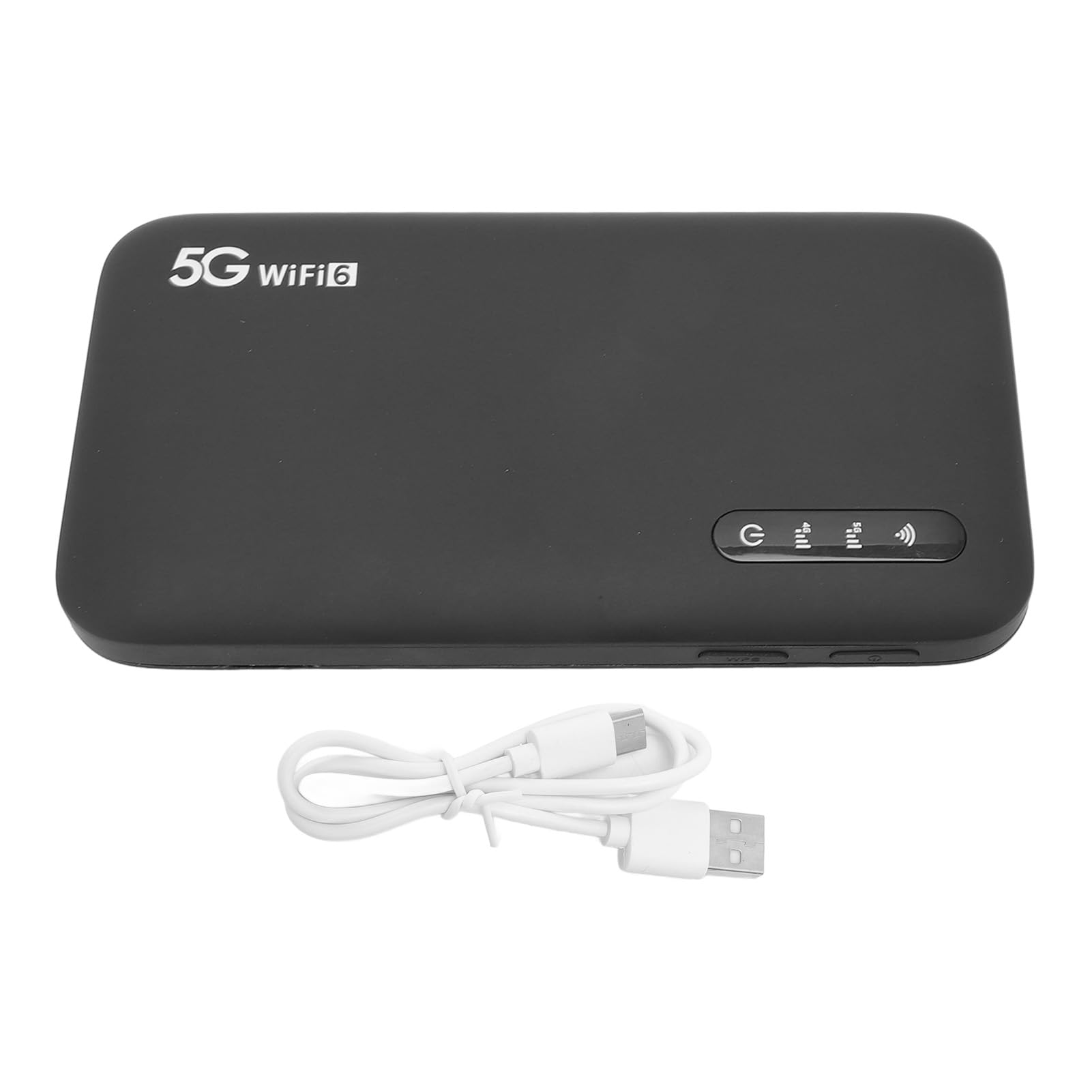 5G Mobile Hotspot, WiFi 6, 2,4 GHz, 5,8 GHz, Tragbarer Router mit SIM-Karten-Slot, 16 Anges Ch Lossene Geräte, IP67, 6100mAh für Reisen, Heim, Arbeit, Coffe Shop