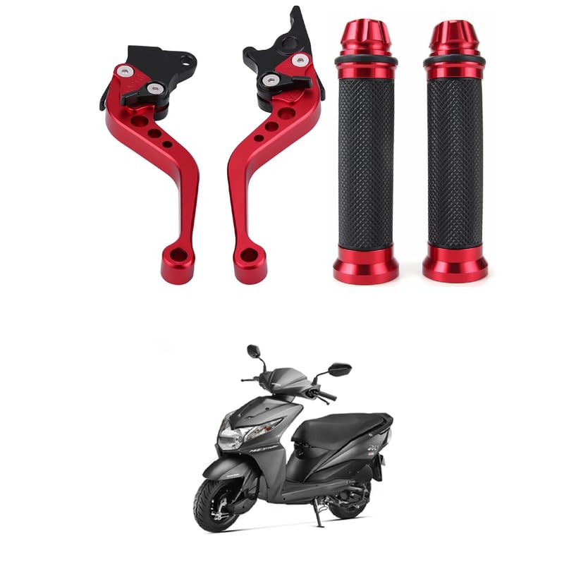 Universal CNC Aluminum Motorcycle Modification Disc Brake Lever And Grip Motorcycle Modification Double Disc Brake Lever for Motorcycles, Scooters Comfortable With Di-o-picture-21