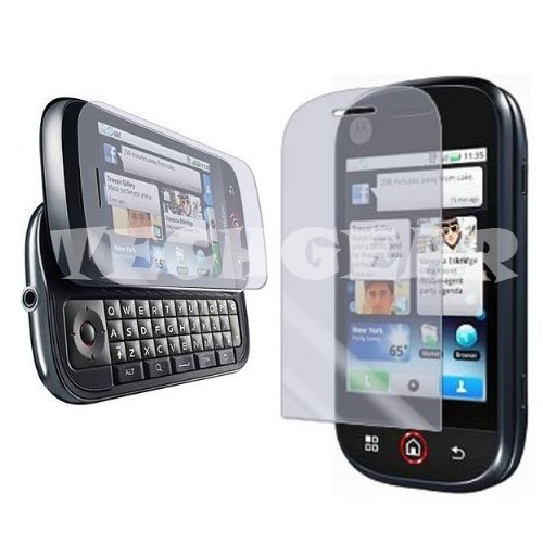 TECHGEAR [5 Pack] MOTOROLA DEXT/MOTOROLA MB220 / MOTOBLUR/MOTOROLA CLIQ Invisible Screen Protector with cleaning cloth