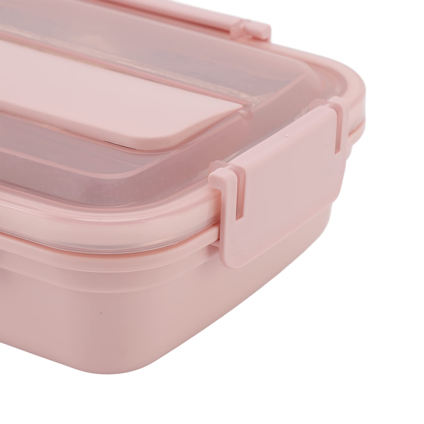 Boîte à lunch Boîte à lunch portable en acier inoxydable 304 à 3 compartiments(Pink)