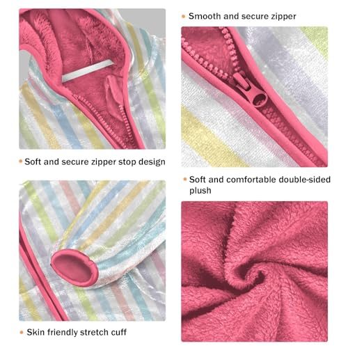 GuoChe Multicolored Stripes Baby Boy Fleece Jacket Hoodies3