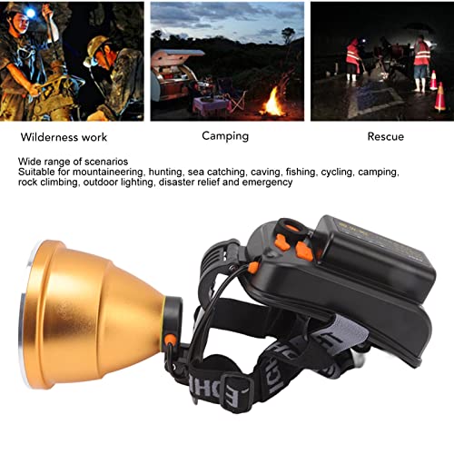 Linterna frontal LED de alto brillo Topyond recargable con enchufe estadounidense 3