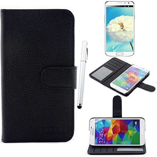 Samsung Galaxy S5 Case for Galaxy S5 / Galaxy SV / Galaxy S V (2014) RUBAN(TM) Slim Leather Wallet Flip Stand Case Cover With Credit ID Card Holder / Money Pockets + Free Screen Protector & Stylus (for Verizon, AT&T Sprint, T-mobile, Unlocked) (!Black) Samsung Galaxy S5 Case for Galaxy S5 / Galaxy SV / Galaxy S V (2014) RUBAN(TM) Slim Leather Wallet Flip Stand Case Cover With Credit ID Card Holder / Money Pockets + Free Screen Protector & Stylus (for Verizon, AT&T Sprint, T-mobile, Unlocked) (!Black)