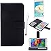 Samsung Galaxy S5 Case for Galaxy S5 / Galaxy SV / Galaxy S V (2014) RUBAN(TM) Slim Leather Wallet Flip Stand Case Cover With Credit ID Card Holder / Money Pockets + Free Screen Protector & Stylus (for Verizon, AT&T Sprint, T-mobile, Unlocked) (!Black)
