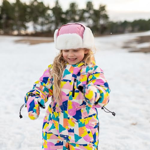 Image of JAN & JUL Waterproof Trapper Hat for Baby and Kids, Insulated Winter Hat with Faux Fur Lining