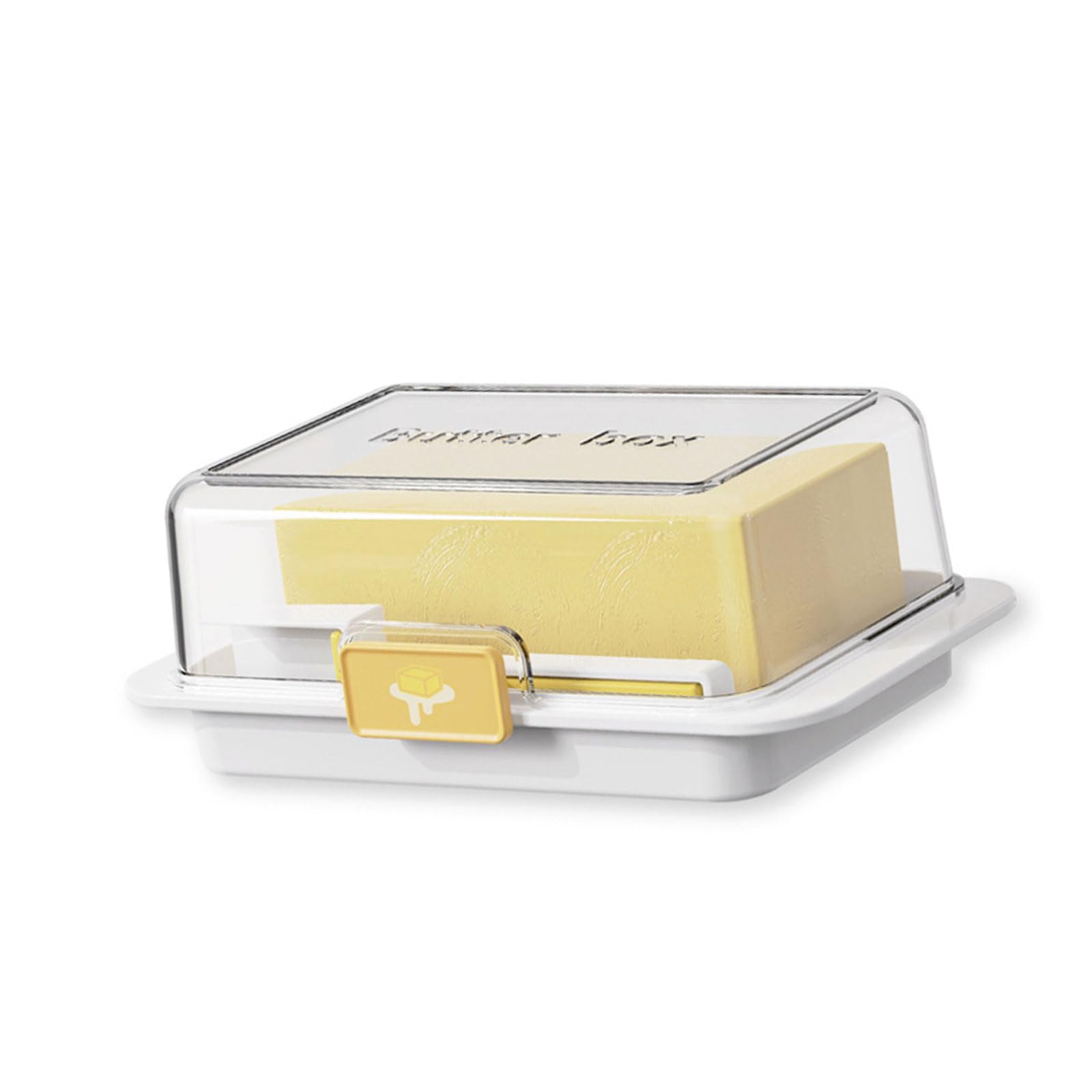 MICFENY Butter Dividing Storage Box with Lid Kitchen Storage Seal Butter Splitting Box Cheese Box for Fridge Countertops